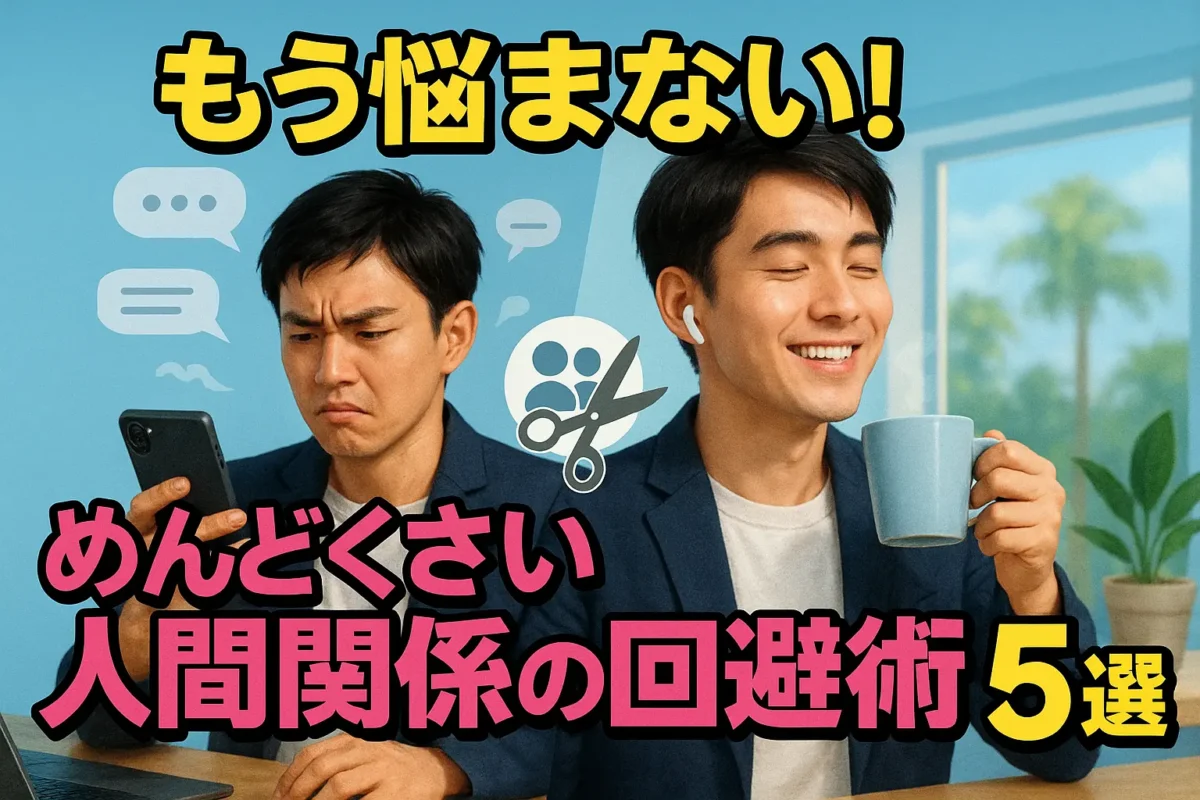 もう悩まない！めんどくさい人間関係を上手に回避するコツ5選