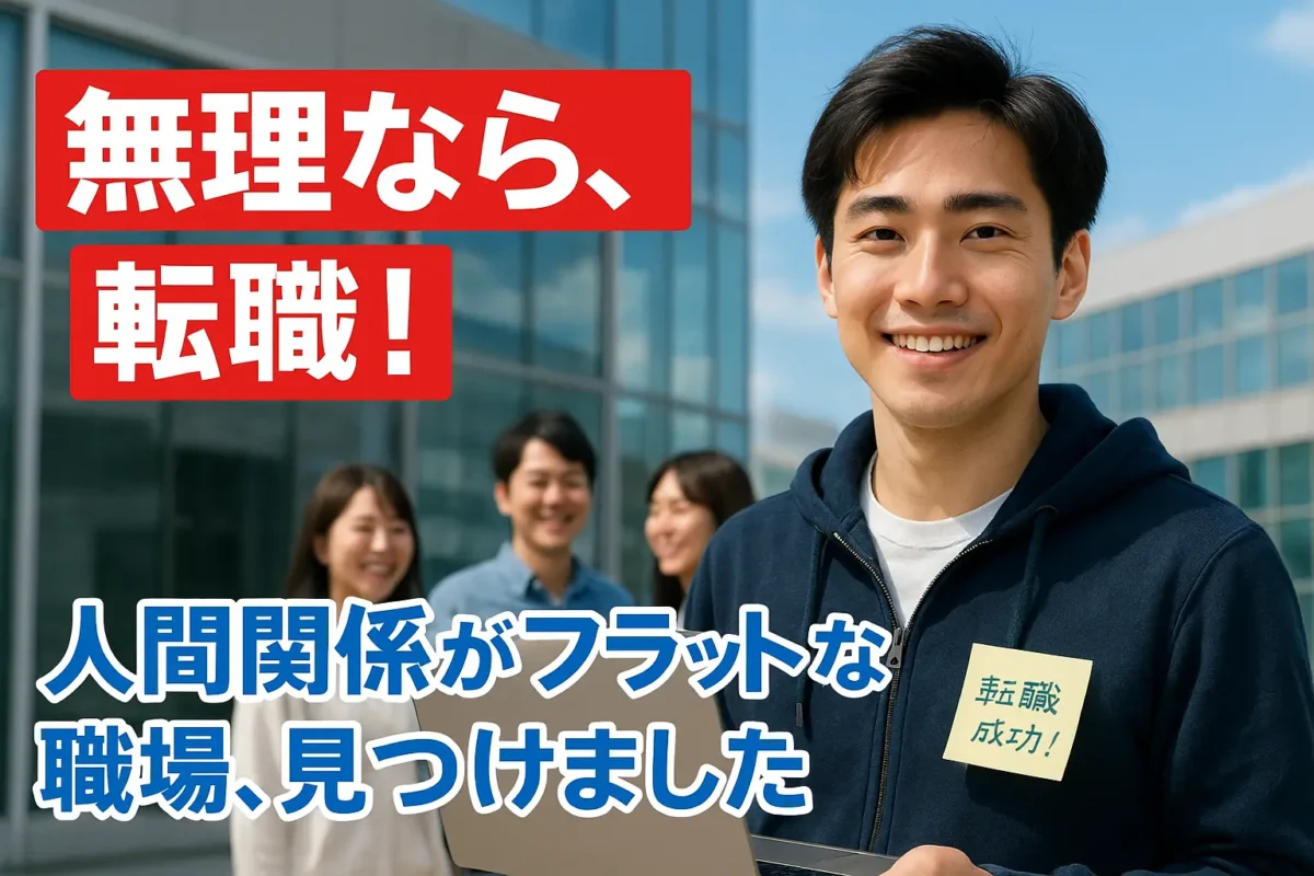 無理なら「転職!」：人間関係がフラットな職場はどこ？