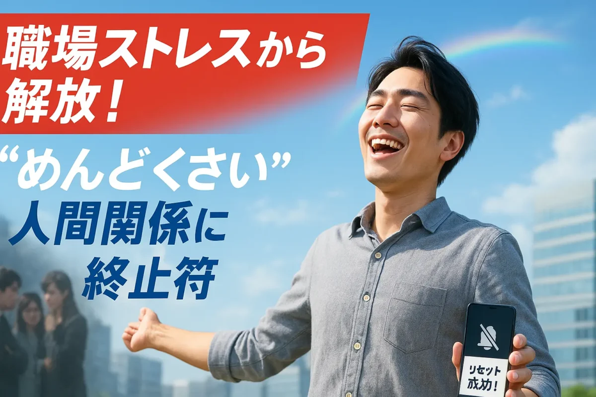職場ストレスから解放！「めんどくさい」人間関係に終止符！